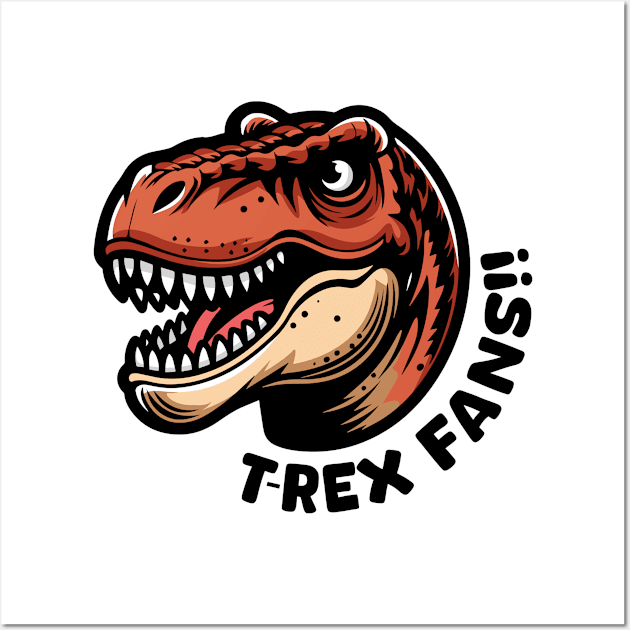 Dinosaur T Rex Animal Cartoon Wall Art by Dooodeee